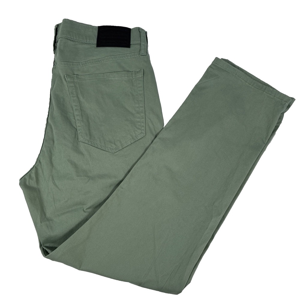 NWT Lucky Brand Men's 121 Slim Straight Long Pants Desert Sage Size 34x30 Green